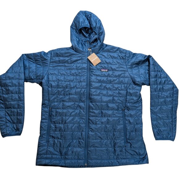 Patagonia Men’s Nano Puff Hoody Jacket Lagom Blue New With Tags Size XXL 2XL